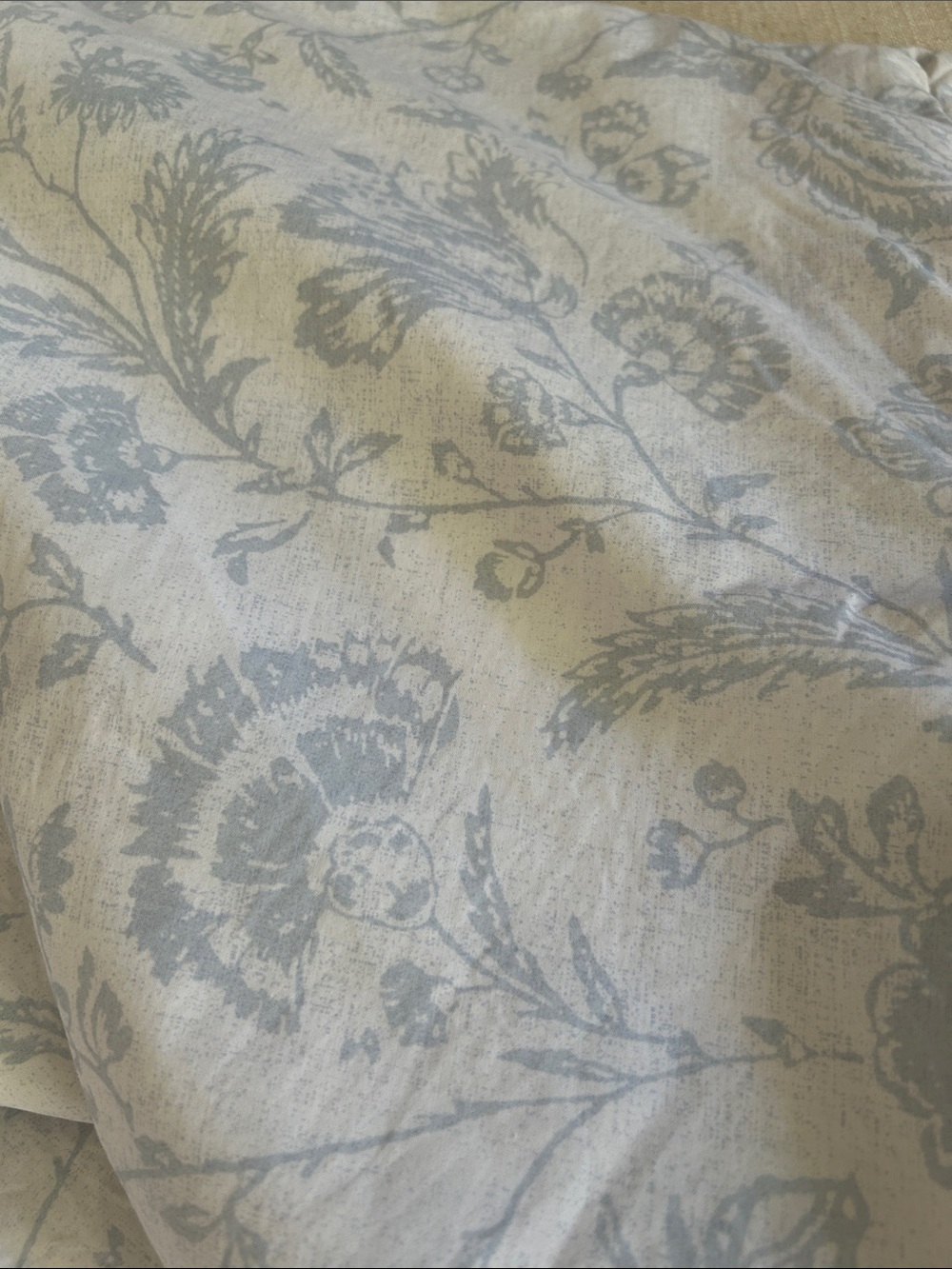 Cabbages & Roses Duvet Cover Blue Floral Queen Coastal Reversible Shabby Chic - Picture 4 of 12